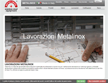 Tablet Screenshot of metalinoxsrl.com